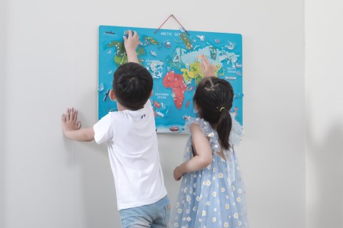 Viga 44508 2w1 Tablica edukacyjna z magnetyczną mapą świata Viga 44508 2w1 Tablica edukacyjna z magnetyczną mapą świata