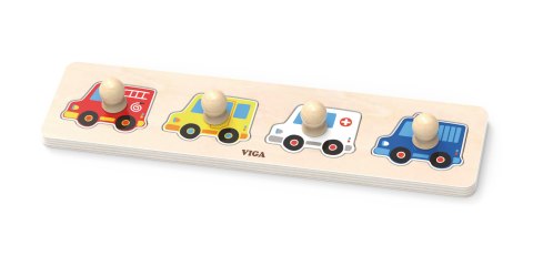 Viga 44535 Pierwsze puzzle z uchwytami - auta Viga 44535 Pierwsze puzzle z uchwytami - auta