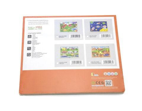 Viga 51460 Puzzle na podkładce 24 elementy - dinozaury Viga 51460 Puzzle na podkładce 24 elementy - dinozaury