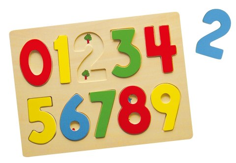 Viga 58545 Puzzle układanka na podkładce cyferki Viga 58545 Puzzle układanka na podkładce cyferki