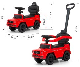 Jeździk z rączką MERCEDES G350d Red Milly Mally