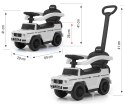 Jeździk z rączką MERCEDES G350d White Milly Mally
