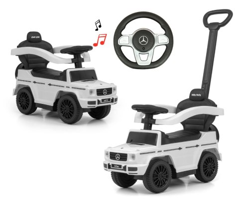 Jeździk z rączką MERCEDES G350d White Milly Mally Jeździk z rączką MERCEDES G350d White Milly Mally