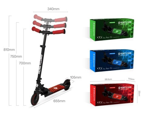 Hulajnoga Honeycomb Red Qplay Hulajnoga Honeycomb Red Qplay