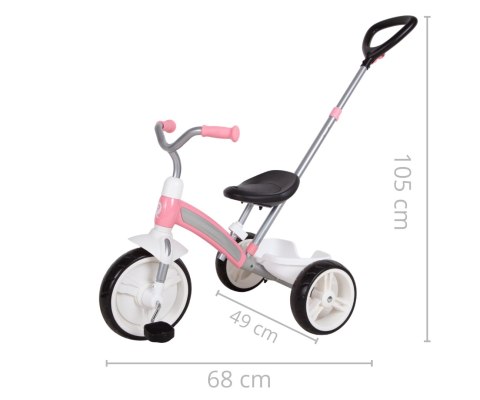 Rowerek Trójkołowy Elite Plus Pink Qplay Rowerek Trójkołowy Elite Plus Pink Qplay