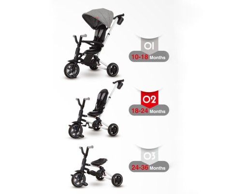 Rowerek Trójkołowy Nova Eva Grey Qplay Rowerek Trójkołowy Nova Eva Grey Qplay