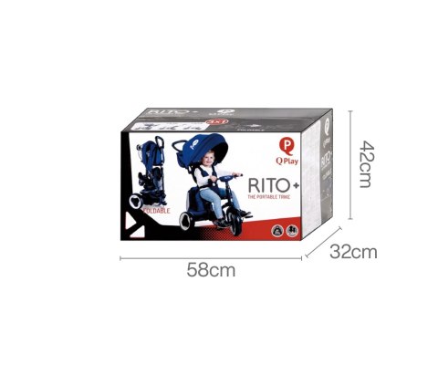Rowerek Trójkołowy Rito Plus Red Qplay Rowerek Trójkołowy Rito Plus Red Qplay