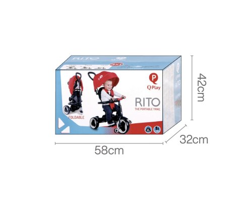 Rowerek Trójkołowy Rito Red Qplay Rowerek Trójkołowy Rito Red Qplay
