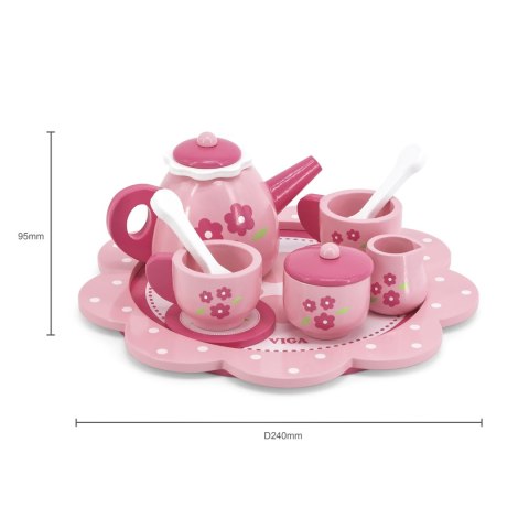 Viga 44543 Serwis do herbaty i kawy pink flower Viga 44543 Serwis do herbaty i kawy pink flower