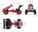 Gokart na pedały Rocket Red Milly Mally