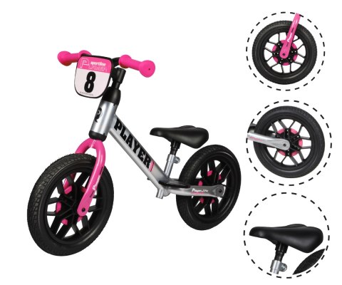 Rowerek Biegowy Player Pink Qplay Rowerek Biegowy Player Pink Qplay