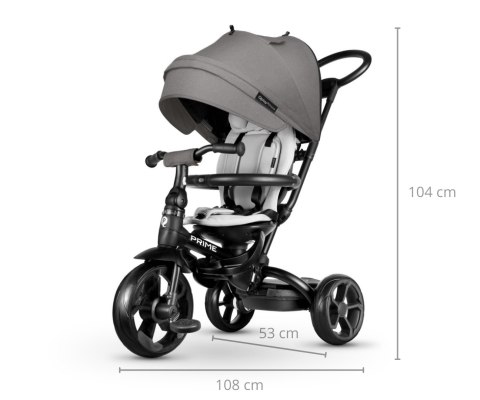Rowerek Trójkołowy New Prime Grey Qplay Rowerek Trójkołowy New Prime Grey Qplay
