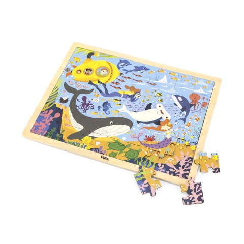 Viga 44583 Puzzle na podkłądce 48 elementów - poznajemy morze i jego mieszkańców Viga 44583 Puzzle na podkłądce 48 elementów - poznajemy morze i jego mieszkańców