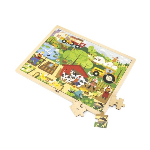 Viga 44587 Puzzle na podkładce 48 elementów - poznajemy zoo Viga 44587 Puzzle na podkładce 48 elementów - poznajemy zoo