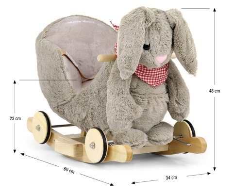 Królik Polly Plus - Grey Bunny Milly Mally Królik Polly Plus - Grey Bunny Milly Mally