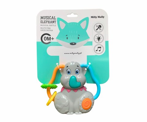 Muzyczna grzechotka Słonik - Musical elephant Milly Mally Muzyczna grzechotka Słonik - Musical elephant Milly Mally