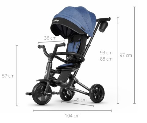 Rowerek Trójkołowy Nova Niello Blue Qplay Rowerek Trójkołowy Nova Niello Blue Qplay