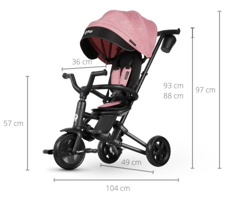 Rowerek Trójkołowy Nova Niello Pink Qplay Rowerek Trójkołowy Nova Niello Pink Qplay