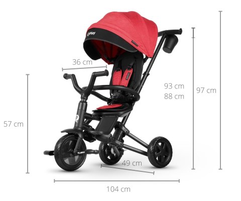 Rowerek Trójkołowy Nova Niello Red Qplay Rowerek Trójkołowy Nova Niello Red Qplay