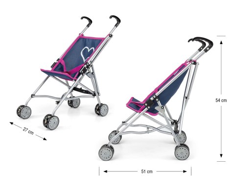 Wózek dla lalek Julia Prestige Navy Milly Mally Wózek dla lalek Julia Prestige Navy Milly Mally