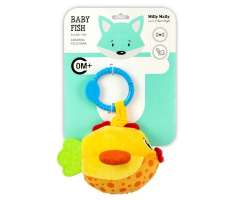 Zawieszka pluszowa Rybka - Baby fish - 2882 YELLOW Milly Mally Zawieszka pluszowa Rybka - Baby fish - 2882 YELLOW Milly Mally