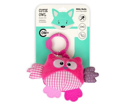 Zawieszka pluszowa Sówka - Cutie owl - 2881 PINK Milly Mally Zawieszka pluszowa Sówka - Cutie owl - 2881 PINK Milly Mally