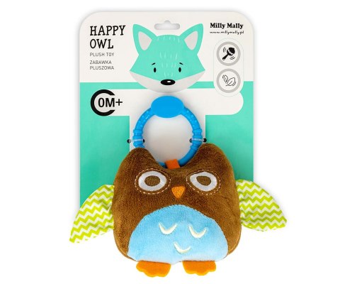 Zawieszka pluszowa Sówka - Happy owl - 2552 BROWN Milly Mally Zawieszka pluszowa Sówka - Happy owl - 2552 BROWN Milly Mally