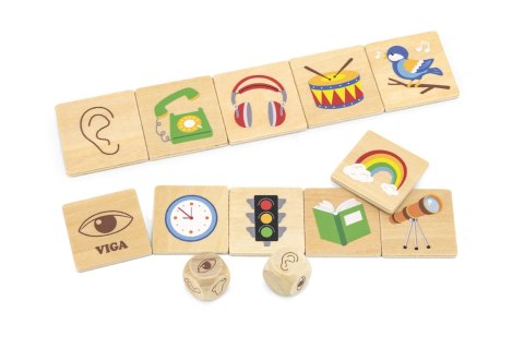 Viga 44507 Puzzle - zestaw do nauki zmysłów Viga 44507 Puzzle - zestaw do nauki zmysłów