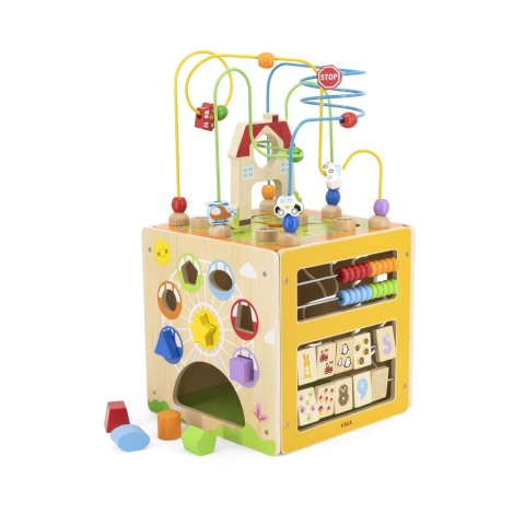 Viga 44591 Kostka edukacyjna 5w1 z labiryntem przestrzennym Viga 44591 Kostka edukacyjna 5w1 z labiryntem przestrzennym