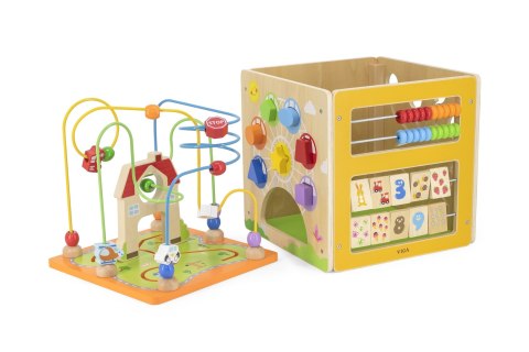 Viga 44591 Kostka edukacyjna 5w1 z labiryntem przestrzennym Viga 44591 Kostka edukacyjna 5w1 z labiryntem przestrzennym