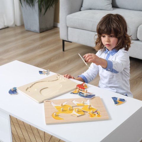 Viga 44610 Puzzle na podkładce z uchwytami - Kogut Viga 44610 Puzzle na podkładce z uchwytami - Kogut