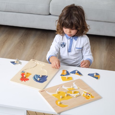 Viga 44610 Puzzle na podkładce z uchwytami - Kogut Viga 44610 Puzzle na podkładce z uchwytami - Kogut