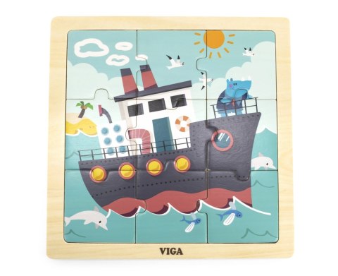 Viga 44630 Puzzle na podkładce 9 elementów - statek Viga 44630 Puzzle na podkładce 9 elementów - statek