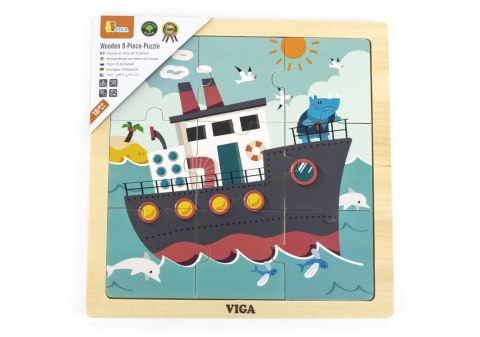 Viga 44630 Puzzle na podkładce 9 elementów - statek Viga 44630 Puzzle na podkładce 9 elementów - statek