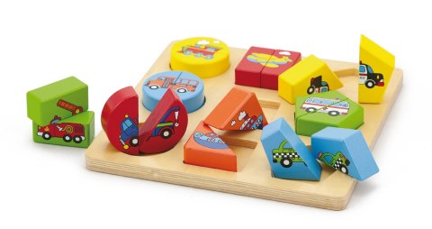 Viga 59586 Układanka 2w1 Puzzle - pojazdy Viga 59586 Układanka 2w1 Puzzle - pojazdy