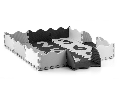 Mata piankowa puzzle Jolly 3x3 Digits - Grey Milly Mally Mata piankowa puzzle Jolly 3x3 Digits - Grey Milly Mally