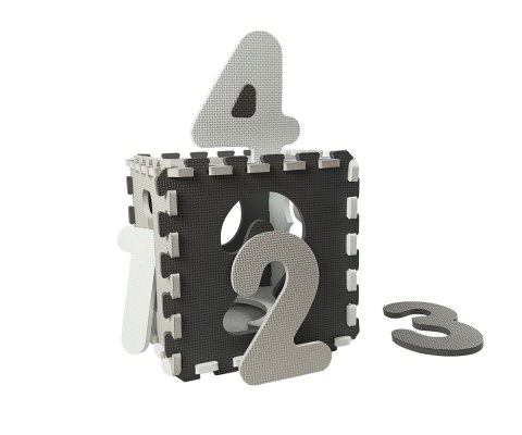 Mata piankowa puzzle Jolly 3x3 Digits - Grey Milly Mally Mata piankowa puzzle Jolly 3x3 Digits - Grey Milly Mally