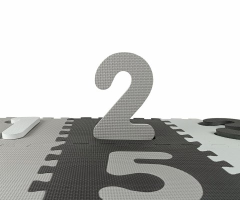 Mata piankowa puzzle Jolly 3x3 Digits - Grey Milly Mally Mata piankowa puzzle Jolly 3x3 Digits - Grey Milly Mally