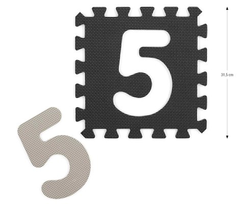 Mata piankowa puzzle Jolly 3x3 Digits - Grey Milly Mally Mata piankowa puzzle Jolly 3x3 Digits - Grey Milly Mally