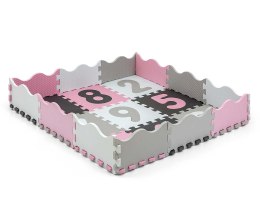 Mata piankowa puzzle Jolly 3x3 Digits - Pink Grey Milly Mally