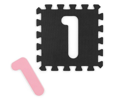 Mata piankowa puzzle Jolly 3x3 Digits - Pink Grey Milly Mally Mata piankowa puzzle Jolly 3x3 Digits - Pink Grey Milly Mally