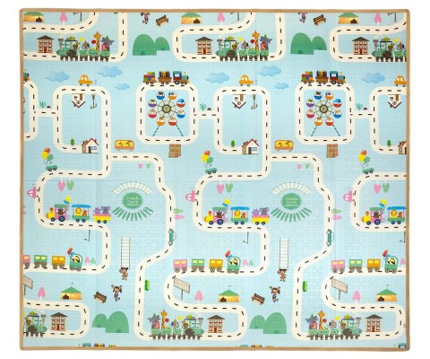 Mata piankowa składana Play Trains and Cars T1 Milly Mally Mata piankowa składana Play Trains and Cars T1 Milly Mally