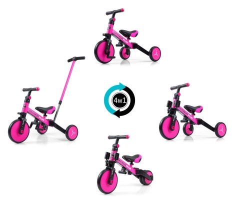 Rowerek 4w1 Optimus Plus Pink Milly Mally Rowerek 4w1 Optimus Plus Pink Milly Mally