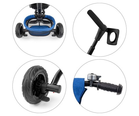 Rowerek Trójkołowy Stanley Rubber Navy-Black Milly Mally Rowerek Trójkołowy Stanley Rubber Navy-Black Milly Mally