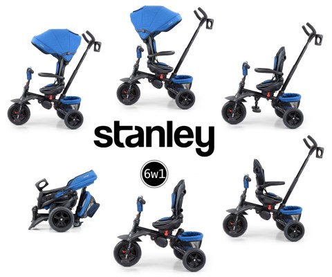 Rowerek Trójkołowy Stanley Rubber Navy-Black Milly Mally Rowerek Trójkołowy Stanley Rubber Navy-Black Milly Mally