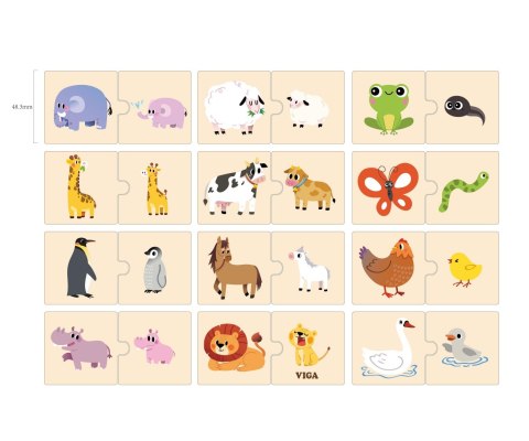 Viga 44648 Puzzle logiczne - mama i dziecko Viga 44648 Puzzle logiczne - mama i dziecko